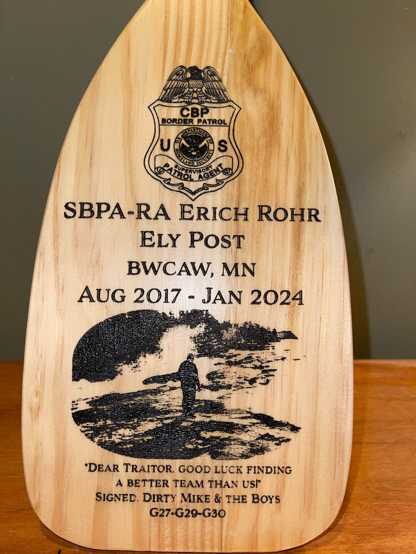 Going Away Gift Paddle Gift Retirement Gift Change of Command Navy Marine Corps Army Air Force Space Force Coast Guard Award Veteran Owned