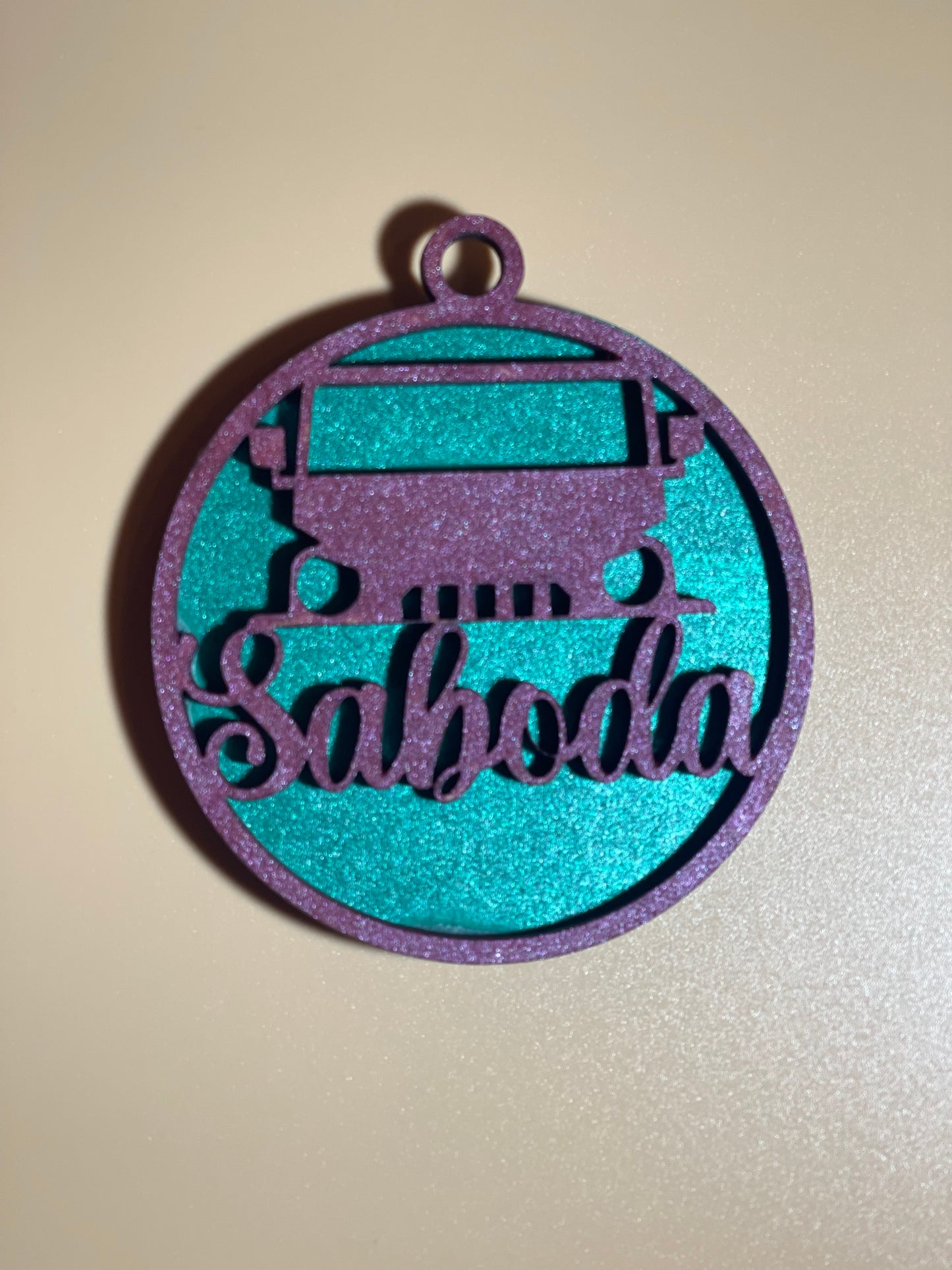 Jeep Christmas Ornament (Name Below)